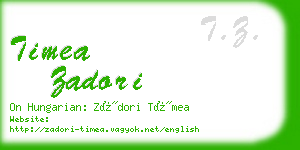 timea zadori business card